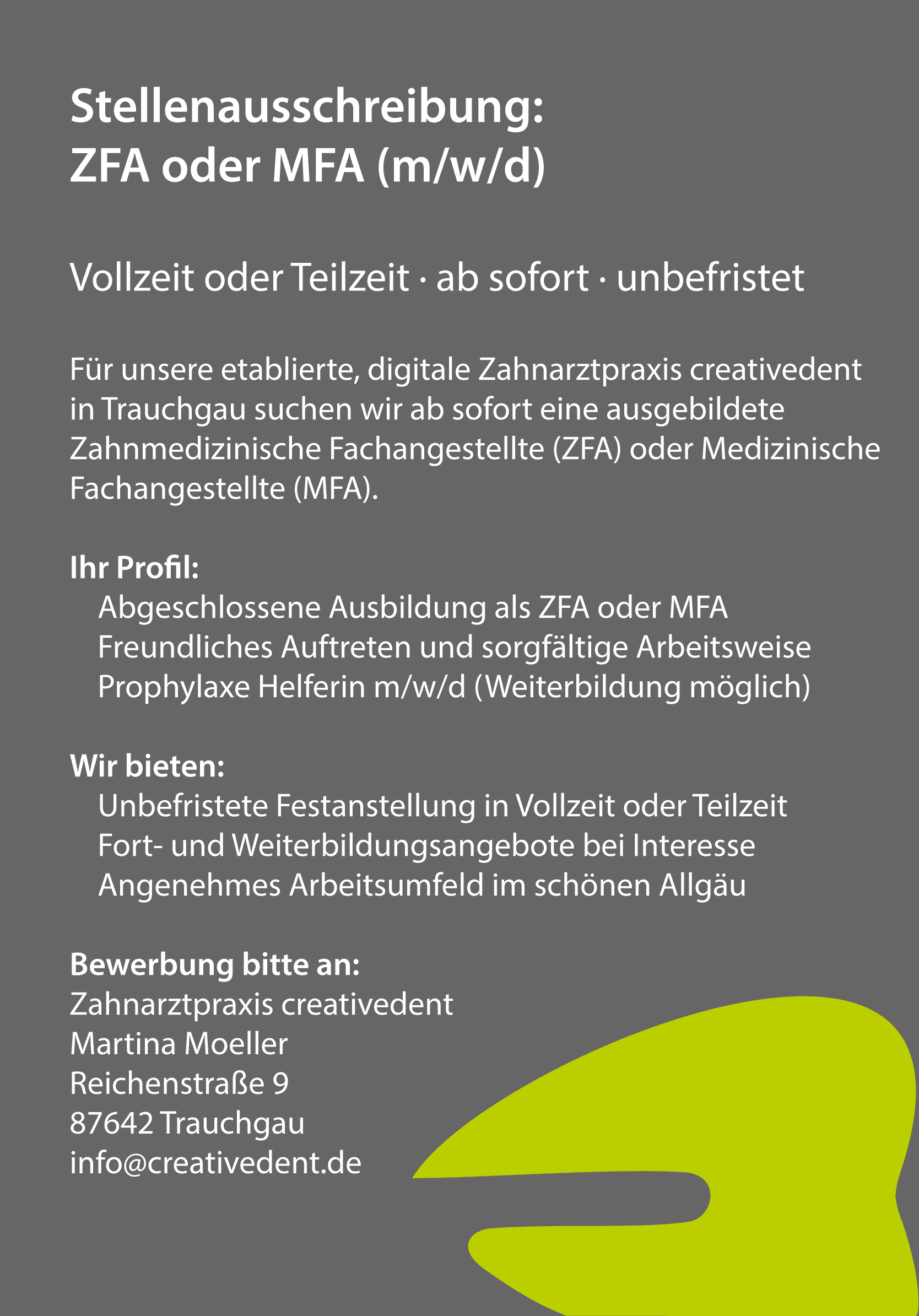 Stellenausschreibung